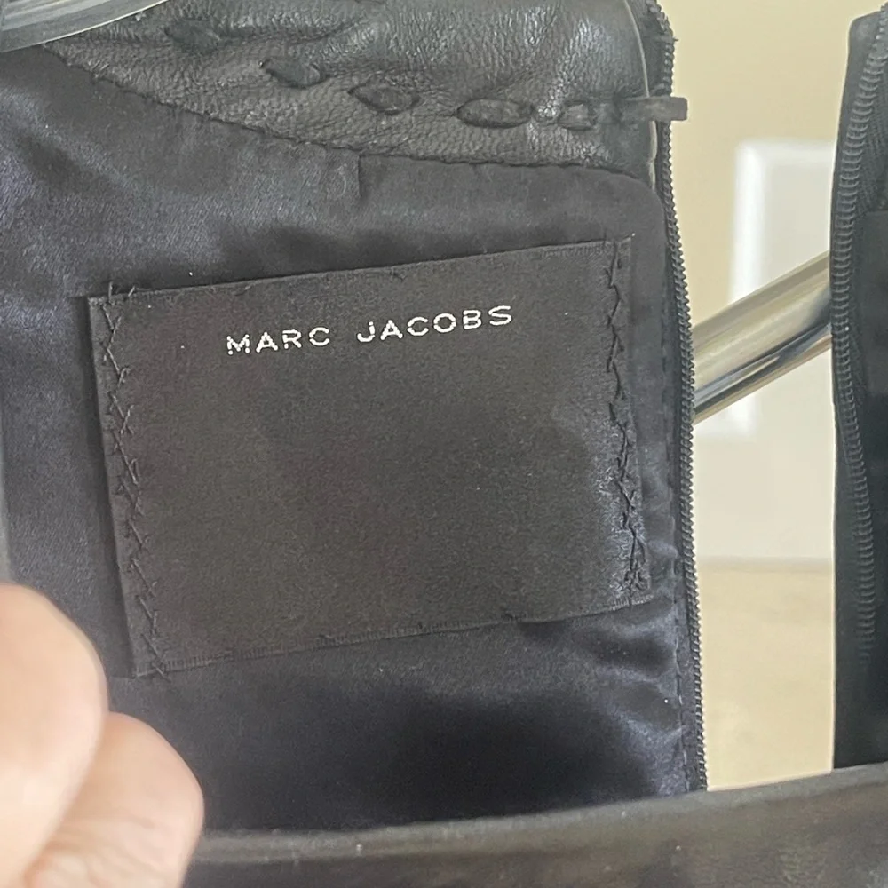 VINTAGE MARC JACOBS BLACK LEATHER DRESS - Picture 4 of 16